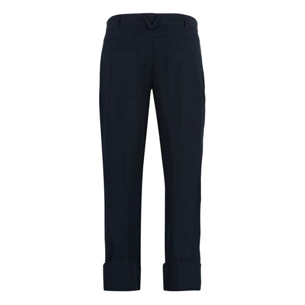 BOTTEGA VENETA Men's Relaxed Fit Cropped Trousers with Patch Pockets Men BLUE